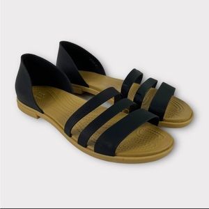 RARE Crocs Tulum Open Flat Sandal